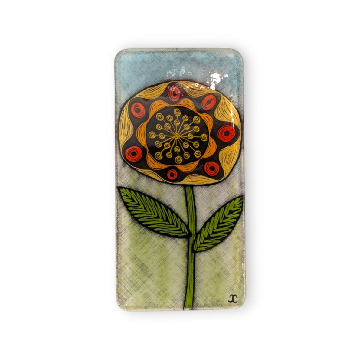 Silly Dog 3x6 Handpainted Tile