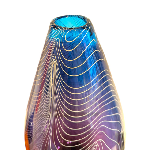 Tidal Movement Aqua/Ruby Gold Vessel