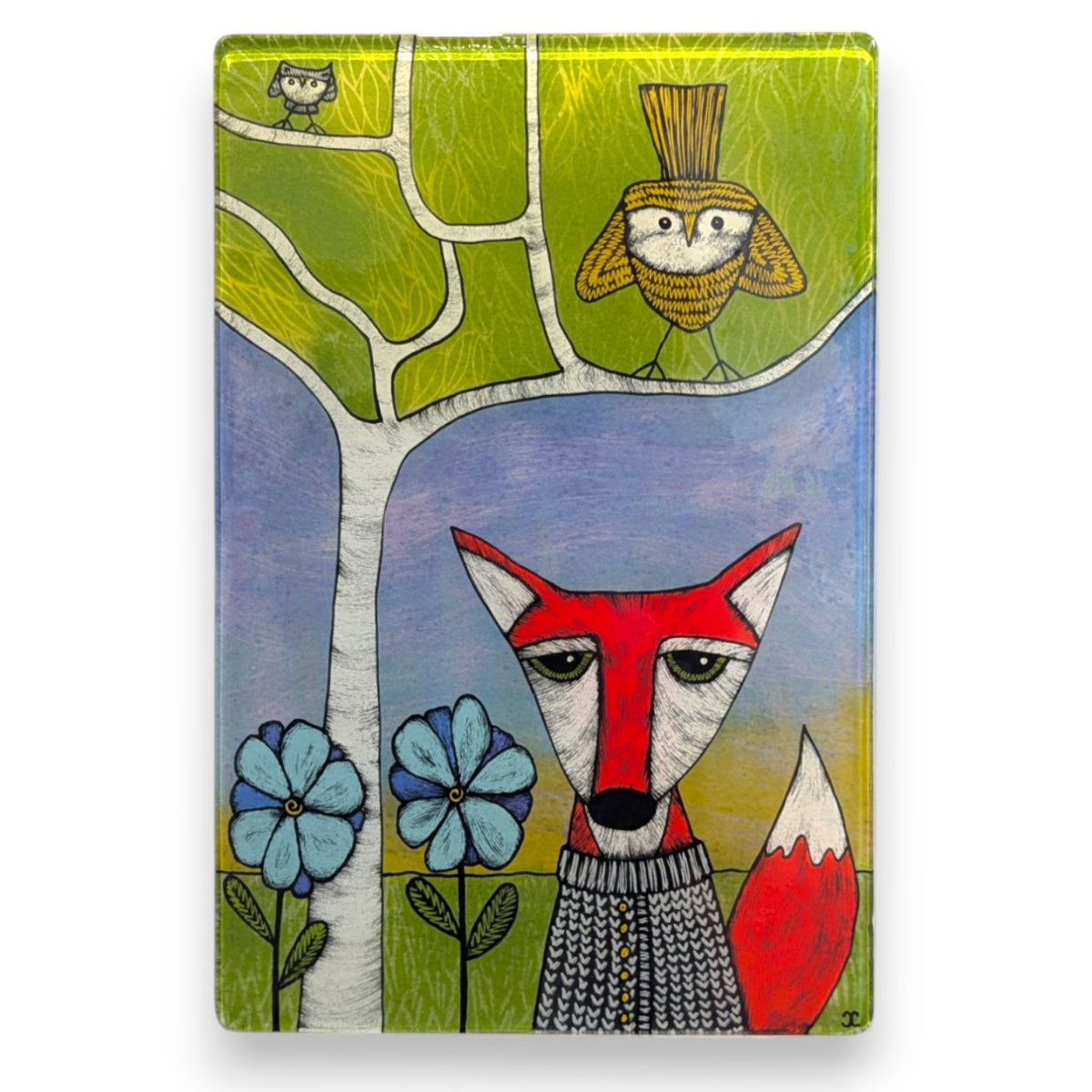 Silly Dog 8x12 Hand painted Tile