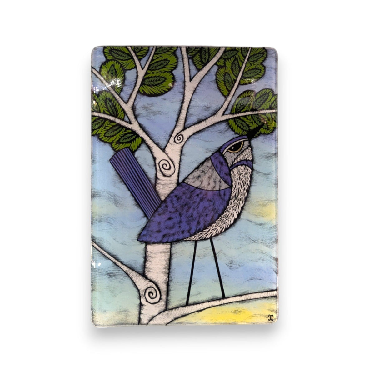 Silly Dog 8x12 Hand painted Tile