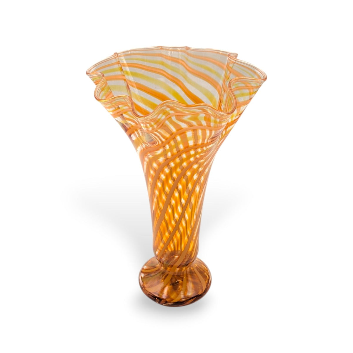 Cane Fluted Vase