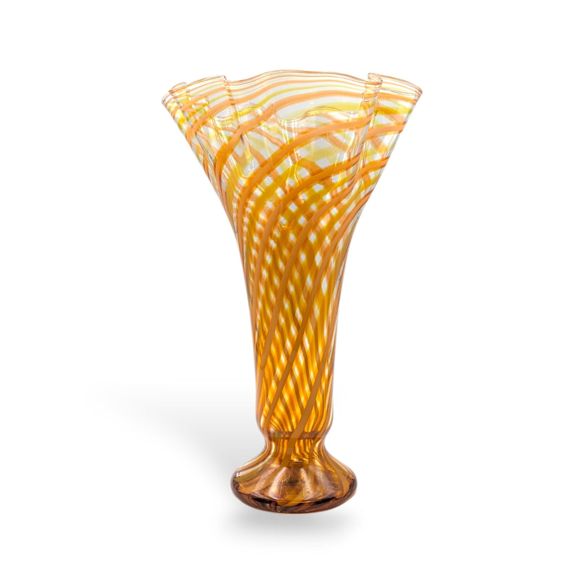 Cane Fluted Vase
