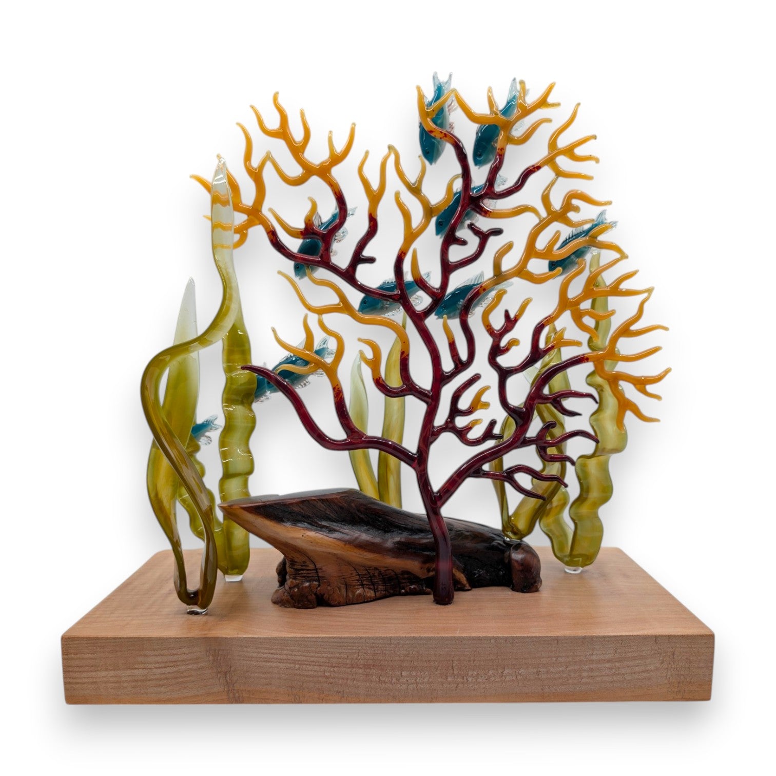 Marine Sculpture - Fan Coral with Kelp