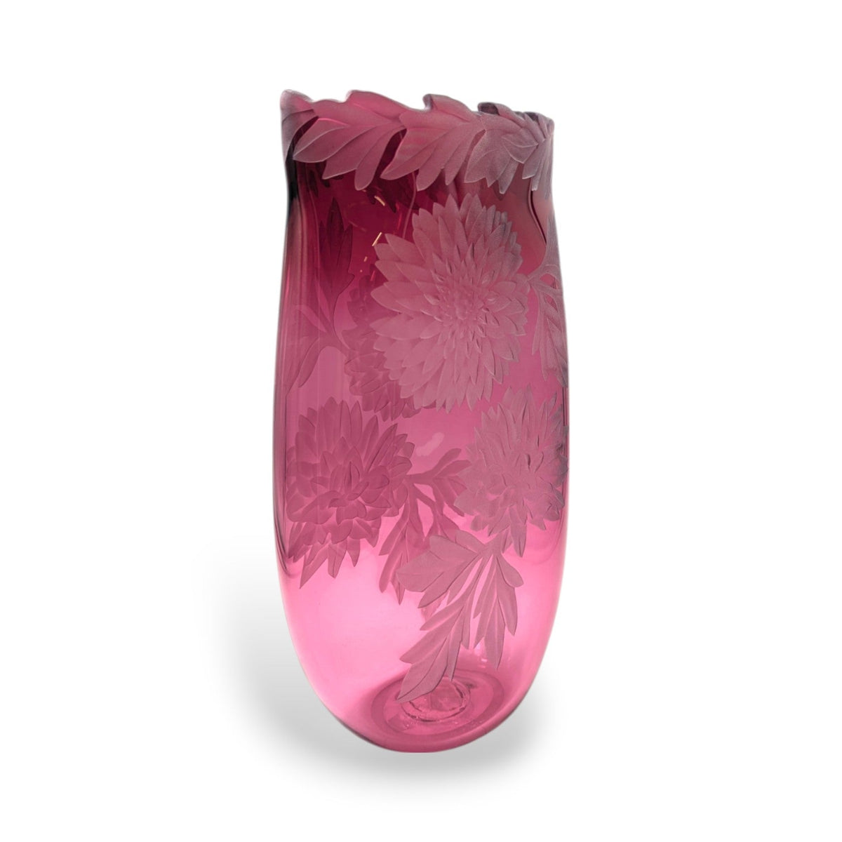 Dahlias Galore Flat Vase