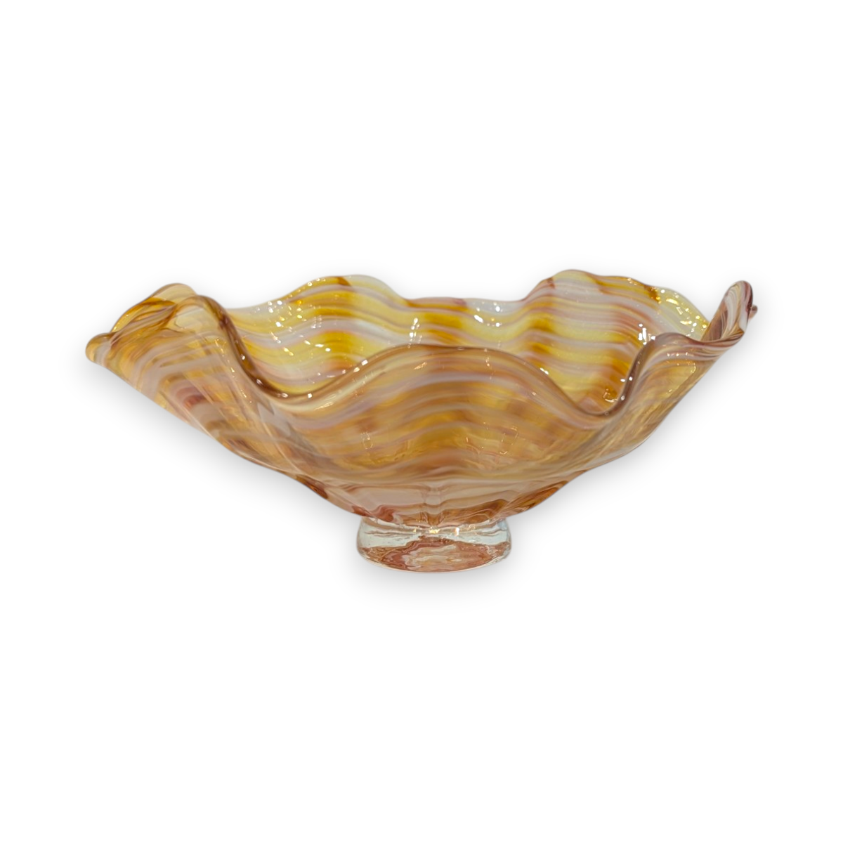 Small Multicolor Fluted Bowl
