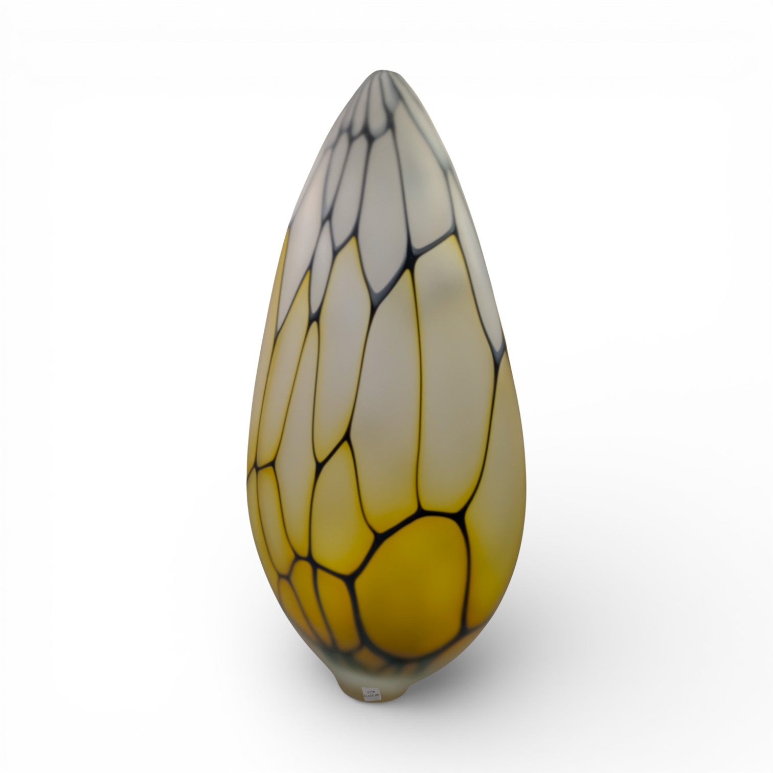 Gold and White Bottle Sandblasted