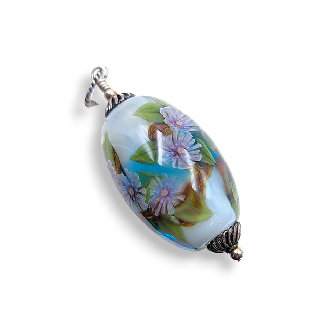 Blue Flower Murrini Pendant