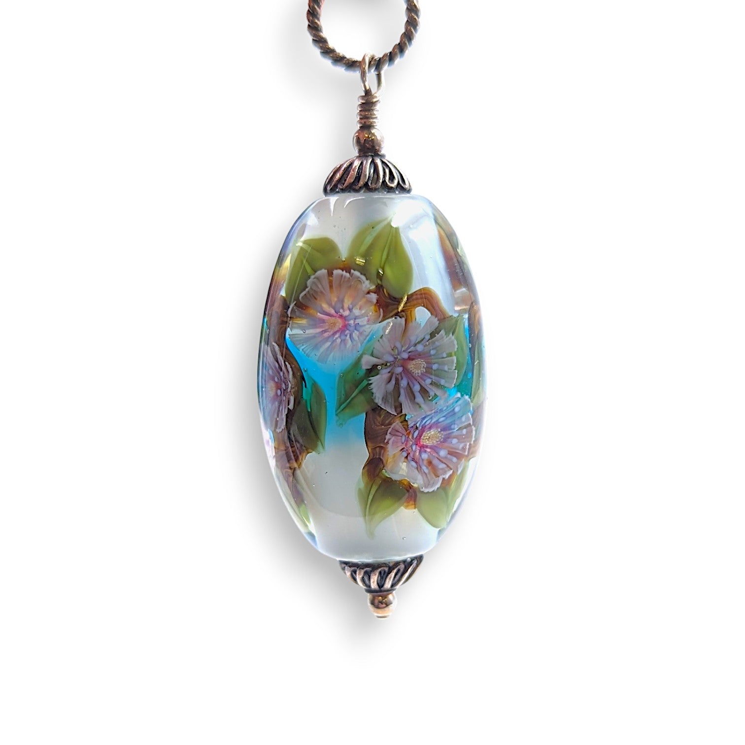 Blue Flower Murrini Pendant