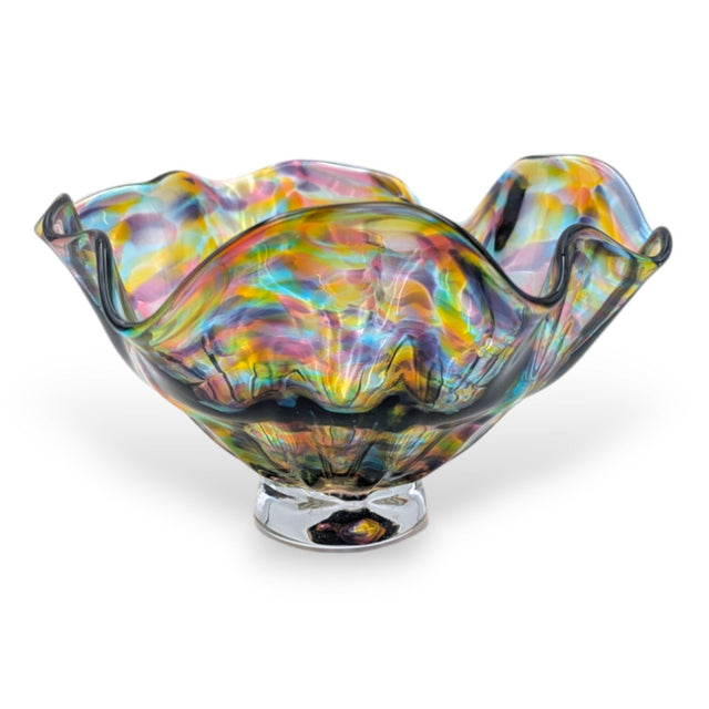 Small Multicolor Fluted Bowl