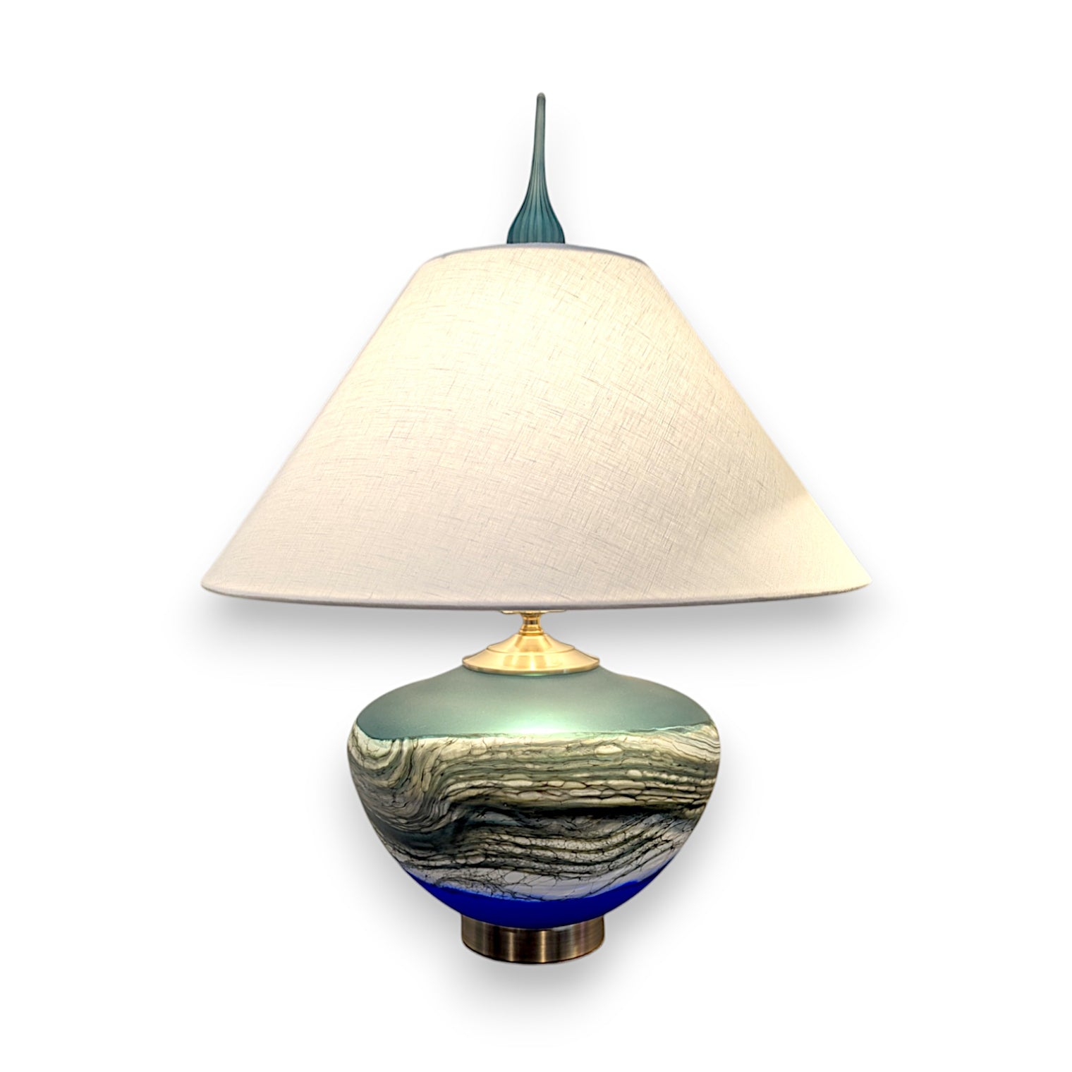 Sage Cobalt Lamp