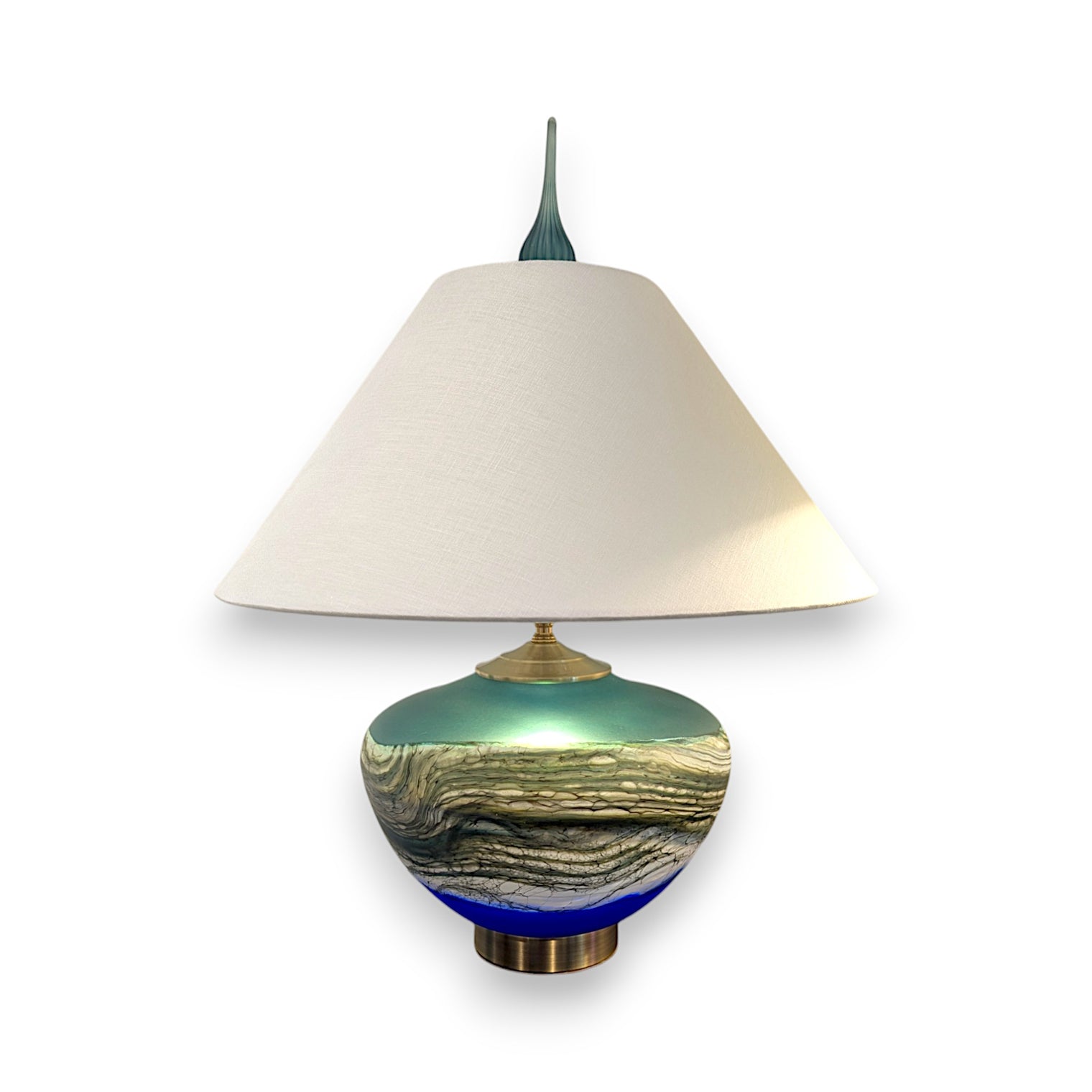 Sage Cobalt Lamp
