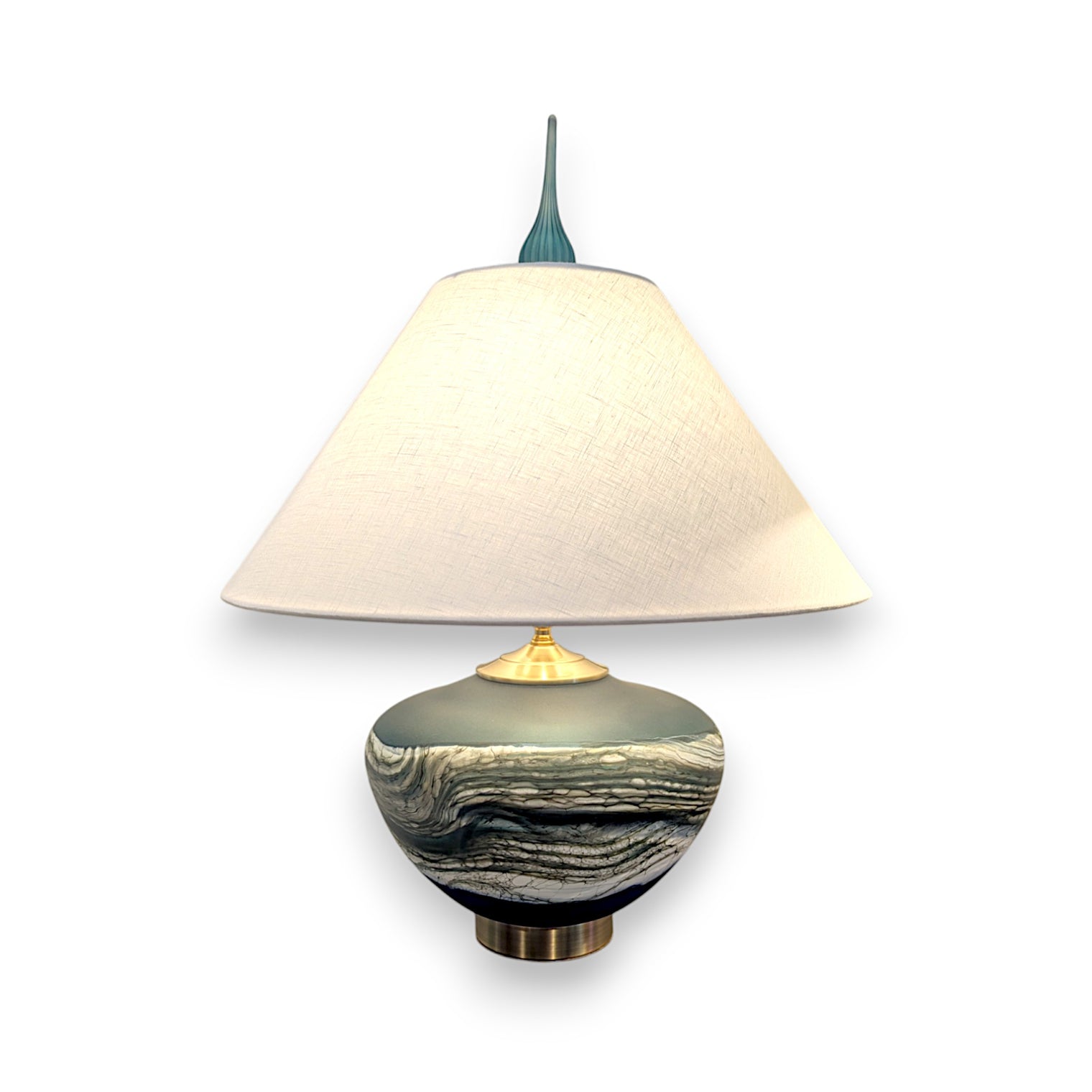 Sage Cobalt Lamp