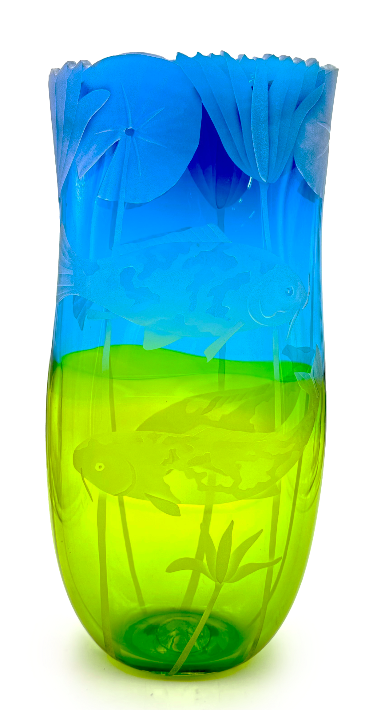 Koi & Lily Flat Cylinder