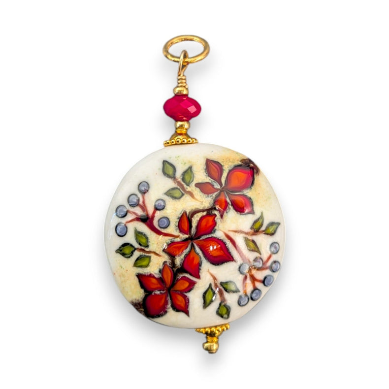 Red Virginia Creeper Pendant