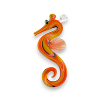 Seahorse Glass Ornament