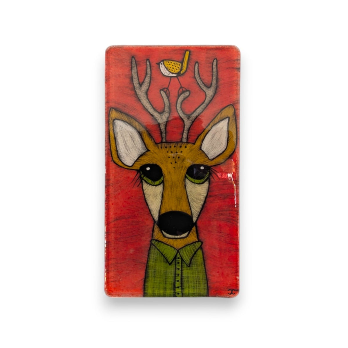 Silly Dog 4x8 Handpainted Tile