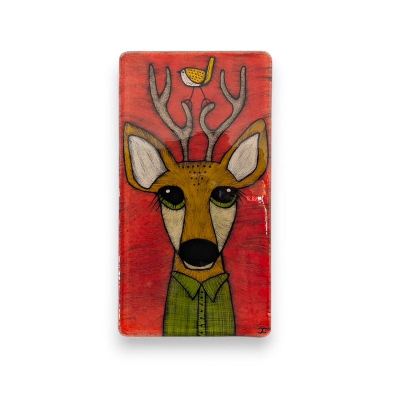 Silly Dog 4x8 Handpainted Tile