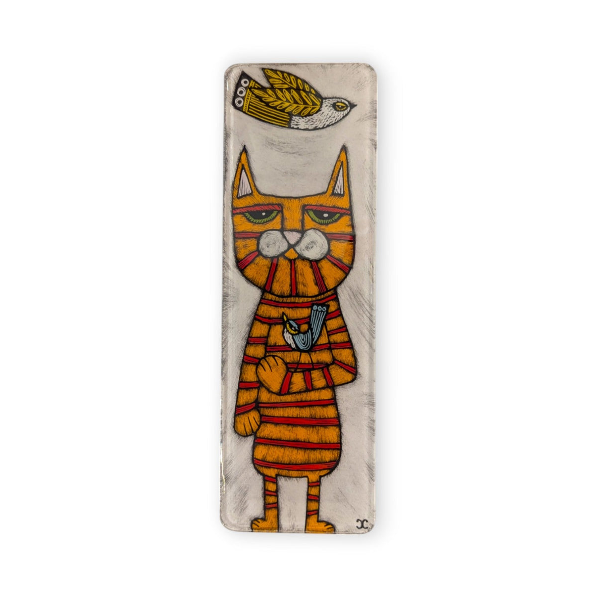 Silly Dog 3x9 Handpainted Tile