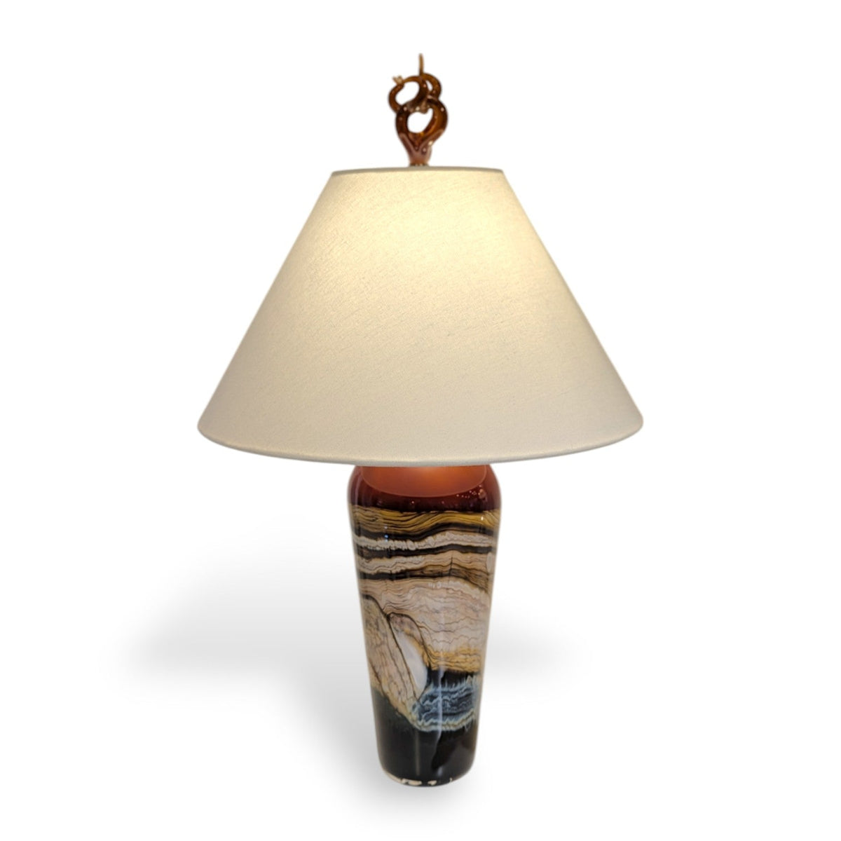 Tangerine Table Lamp with Finial