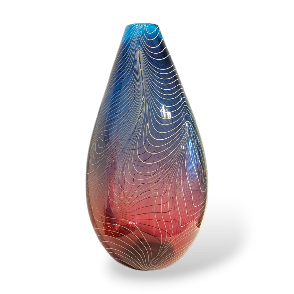 Aqua Wine Red Tidal Vessel