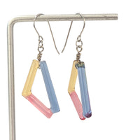 Tri-Color Triangle Arrow Earrings