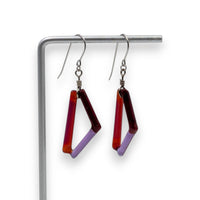 Tri-Color Triangle Arrow Earrings