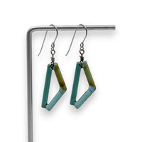 Tri-Color Triangle Arrow Earrings