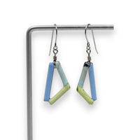 Tri-Color Triangle Arrow Earrings