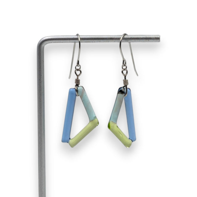Tri-Color Triangle Arrow Earrings
