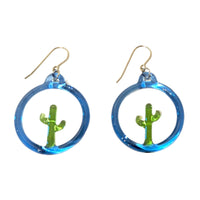 Cactus Hoop Earrings