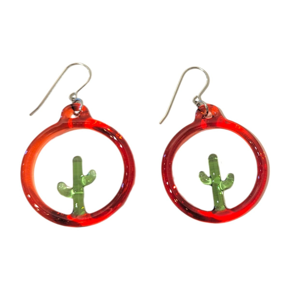 Cactus Hoop Earrings