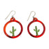 Cactus Hoop Earrings