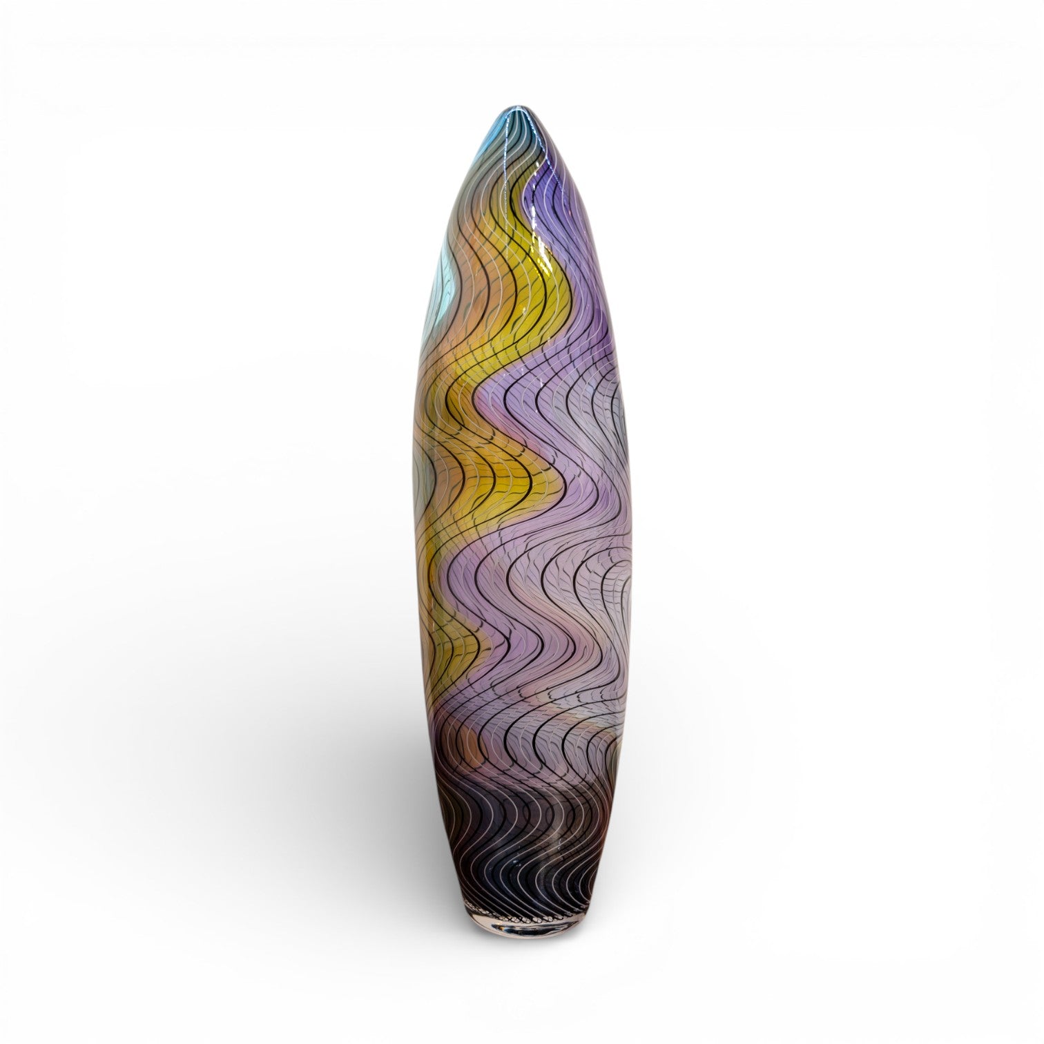 Tall Water Vessel Amber Purple