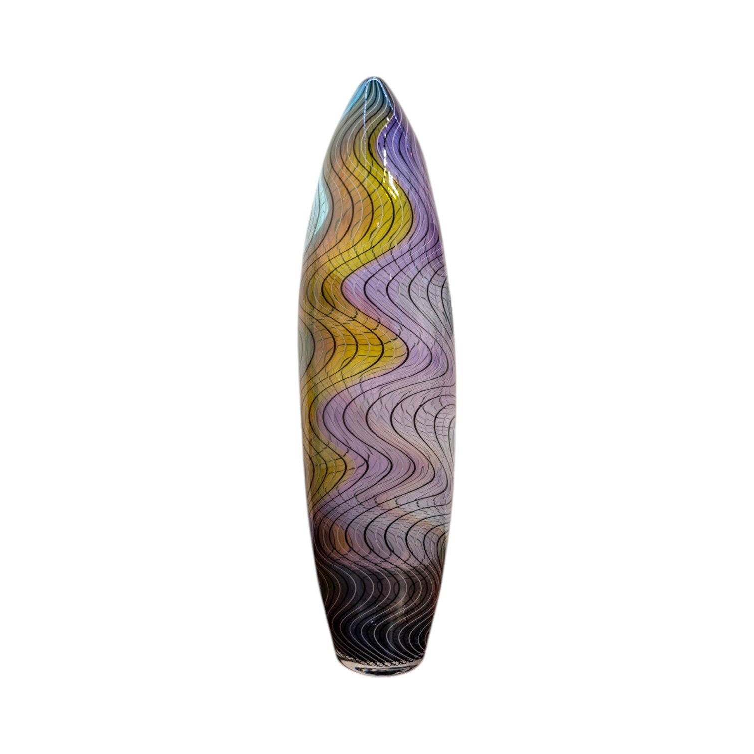 Tall Water Vessel Amber Purple