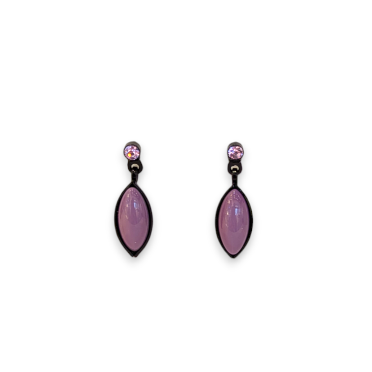 Crystal Leaf Post Earring