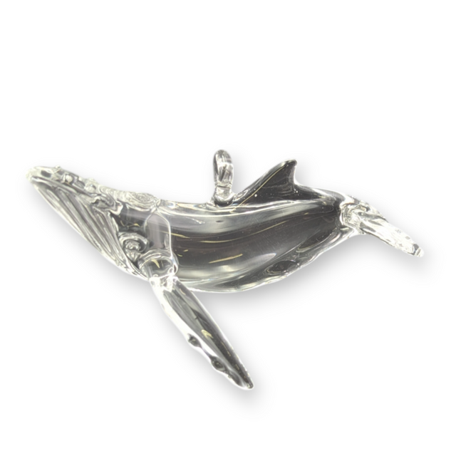 Clear Humpback Whale Ornament