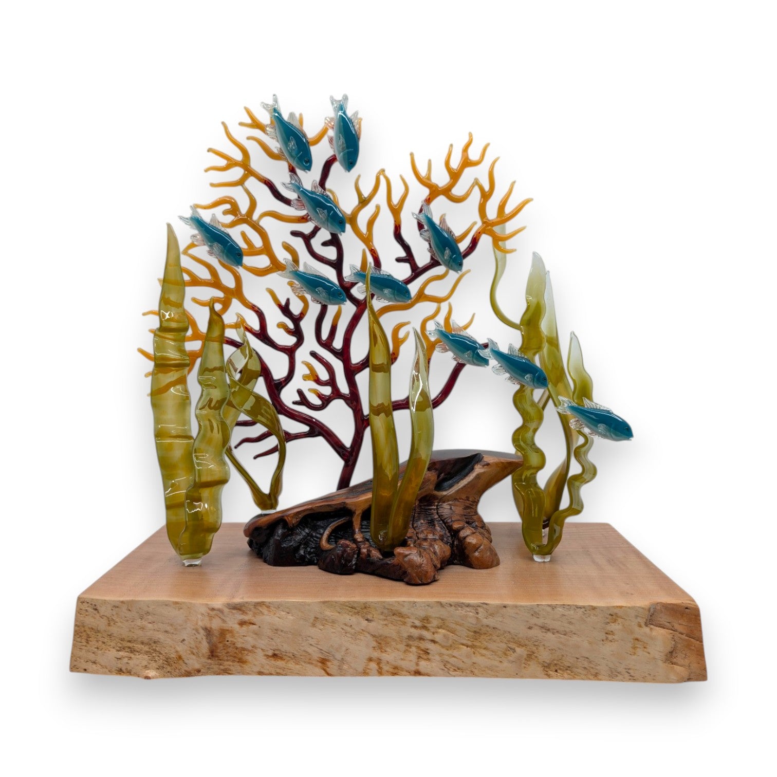 Marine Sculpture - Fan Coral with Kelp