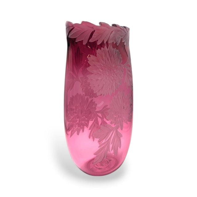 Dahlias Galore Flat Vase