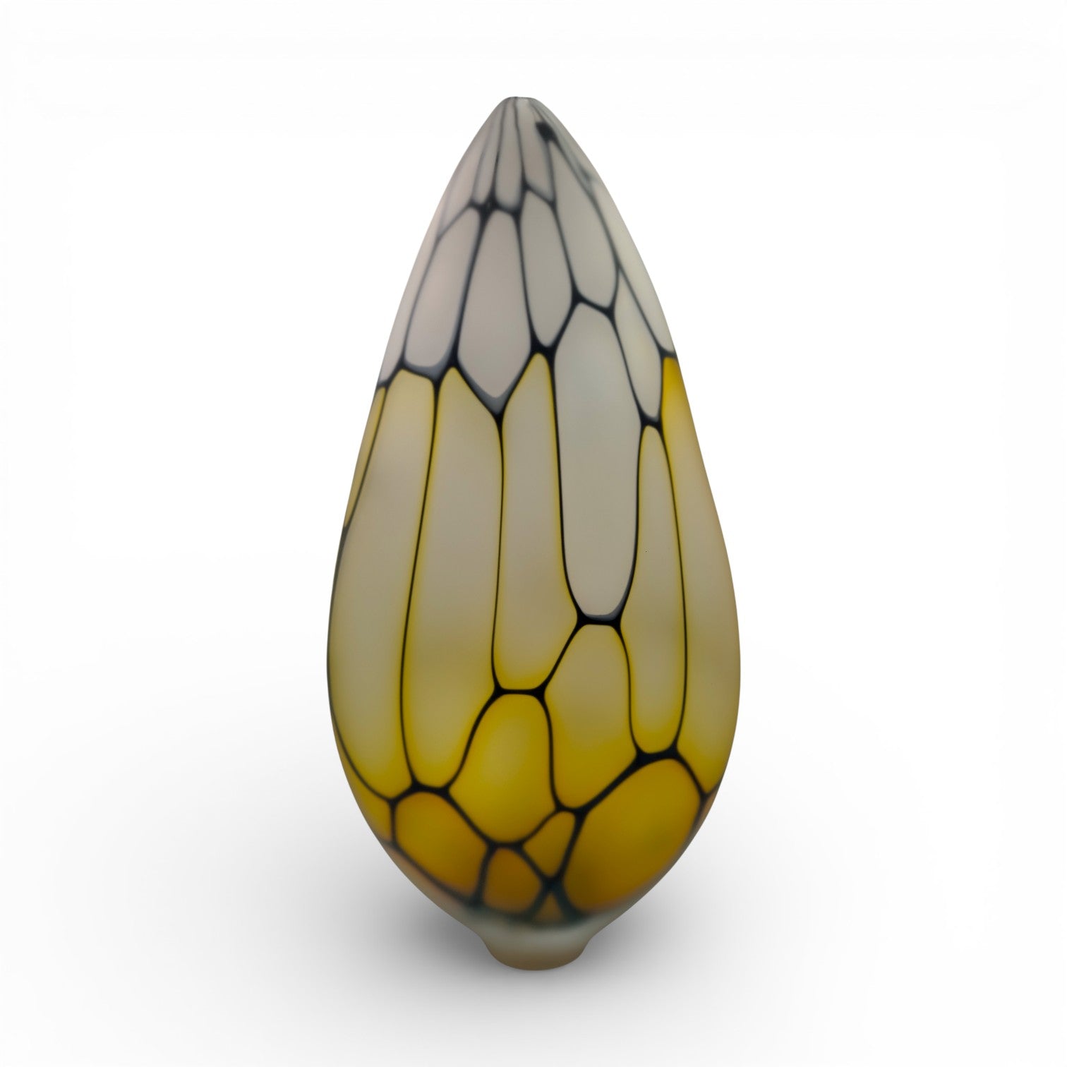 Gold and White Bottle Sandblasted