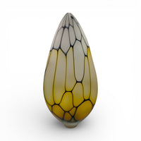 Gold and White Bottle Sandblasted