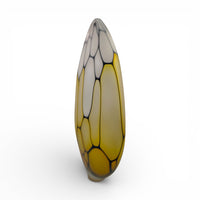 Gold and White Bottle Sandblasted