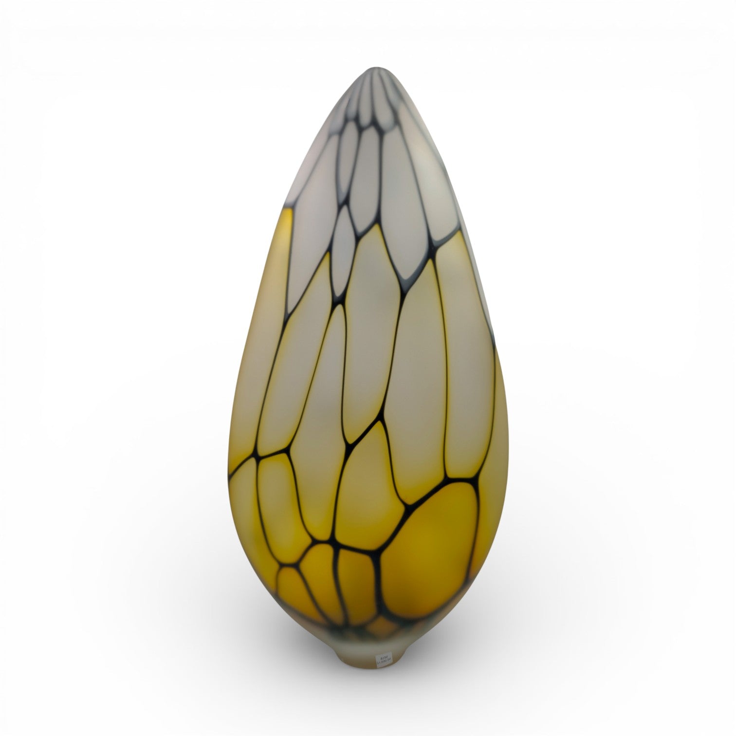 Gold and White Bottle Sandblasted