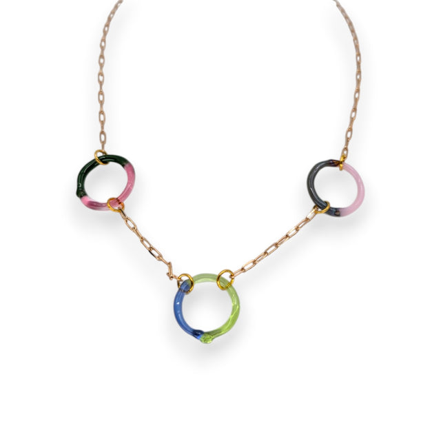3 Split Ring Necklace