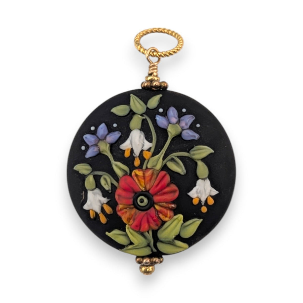 Folk Art Floral Pendant