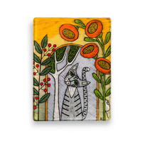 Silly Dog Hanging Tile 6x8"