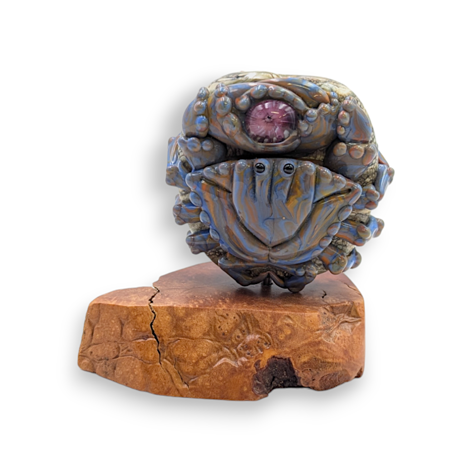 Streaky Blue Crab Bead