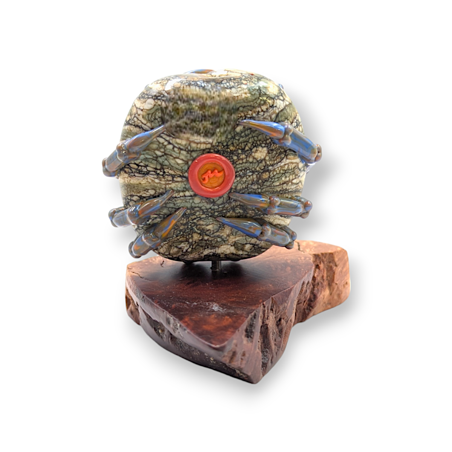 Streaky Blue Crab Bead