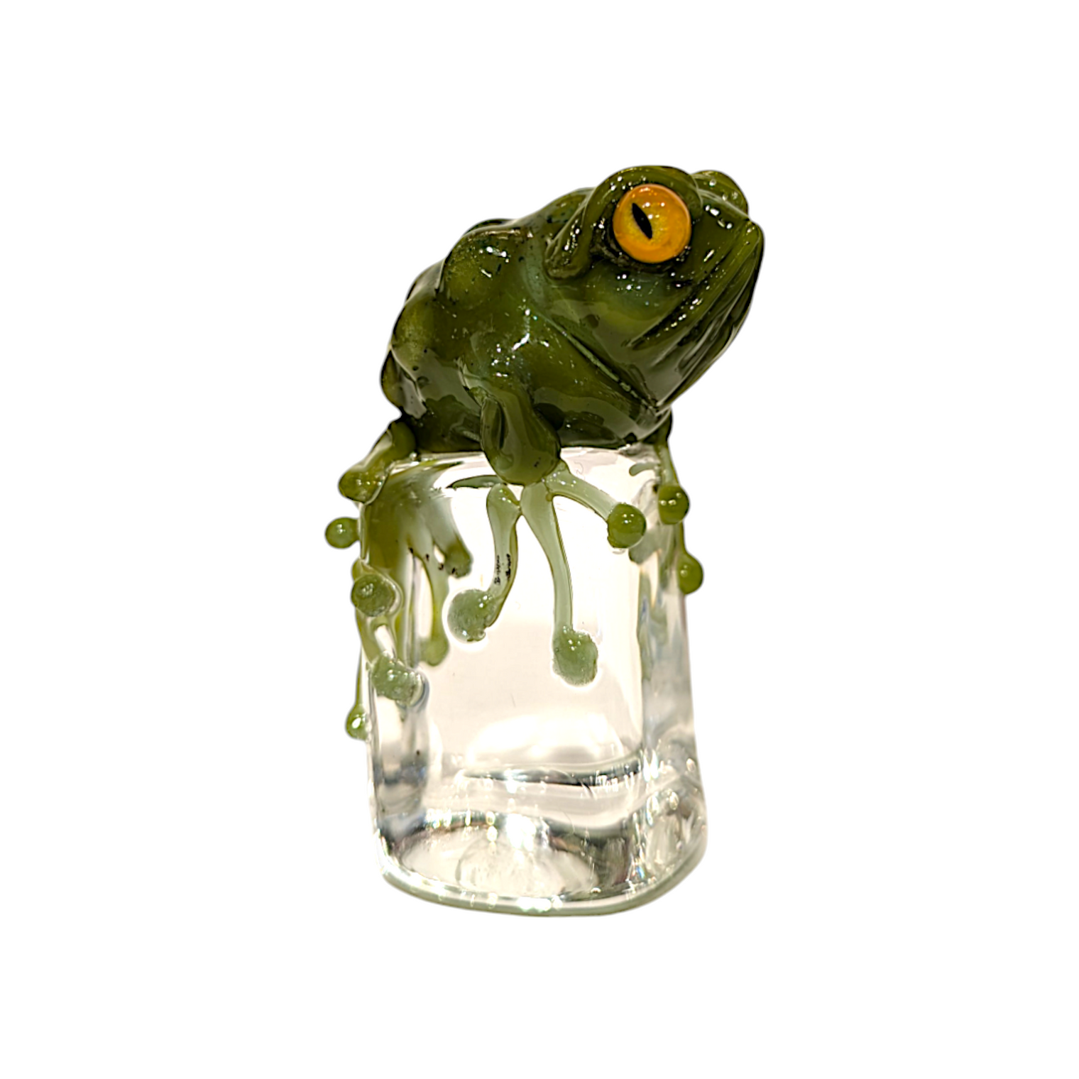 Frog on Ice Sculpture