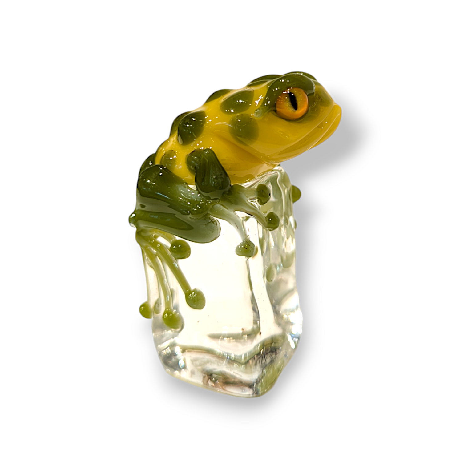 Frog on Ice Sculpture