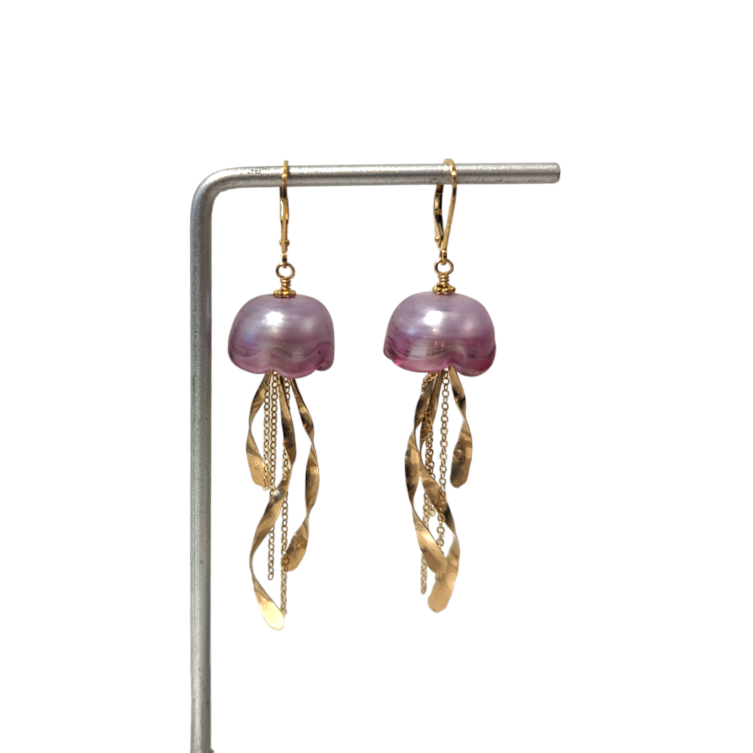 Jellyfish Earrings in Gold